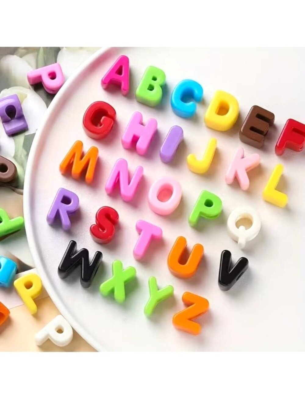 26-Alphabet Letter Beads A-Z Colorful Acrylic DIY Jewelry Craft Accessories